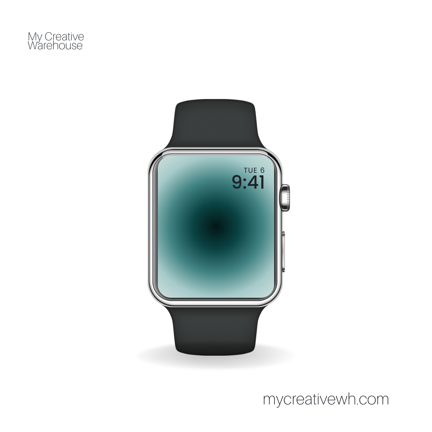 Black Forest and Sage Green Aura Apple Watch Wallpaper
