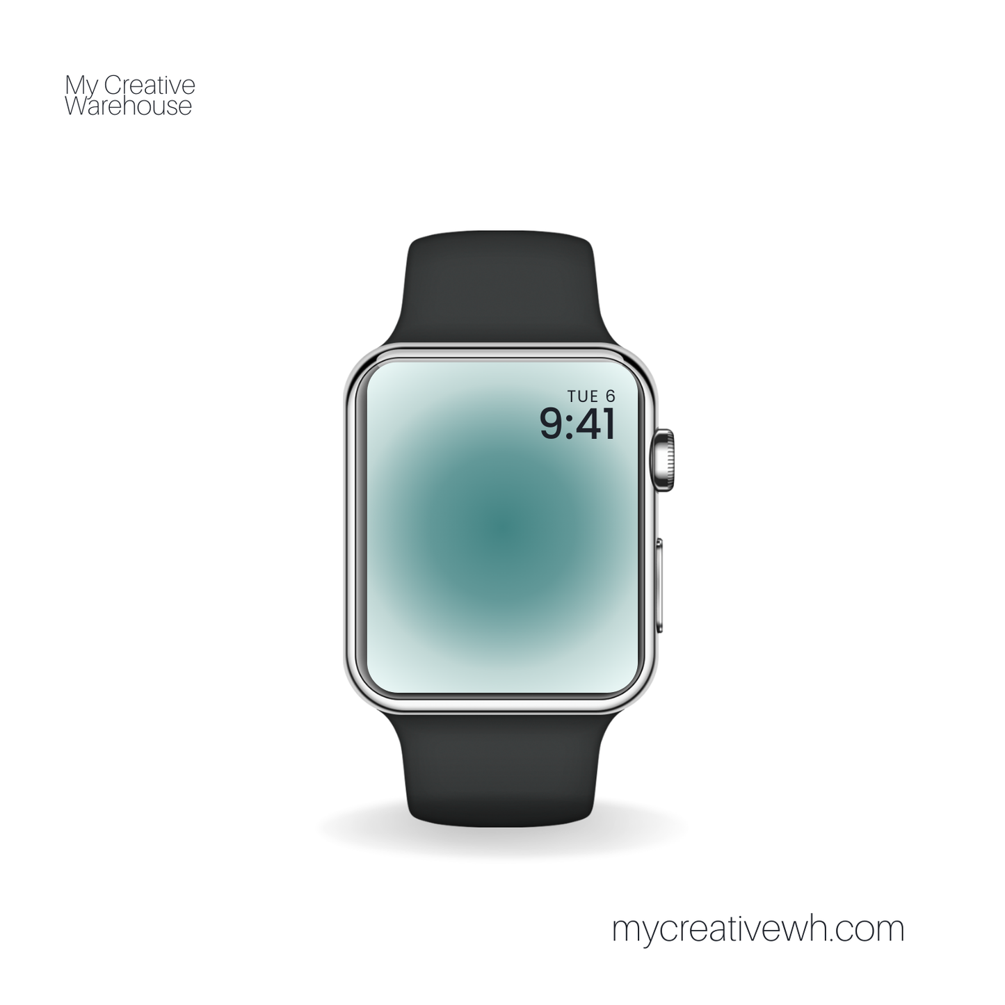 Black Forest and Sage Green Aura Apple Watch Wallpaper