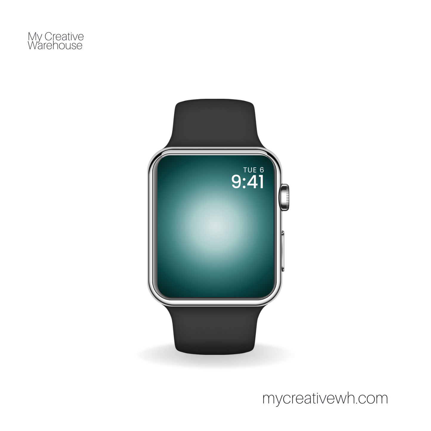 Black Forest and Sage Green Aura Apple Watch Wallpaper