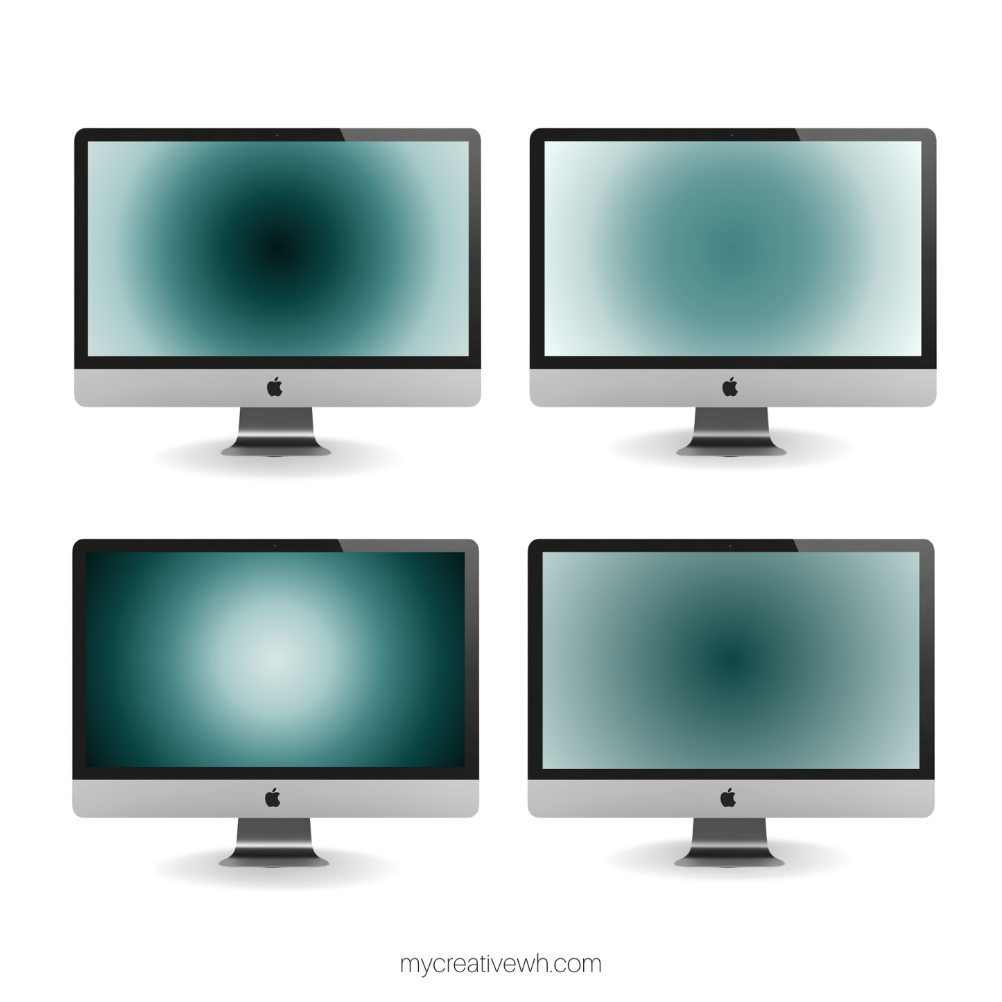 Black Forest and Sage Green Aura Desktop Wallpaper