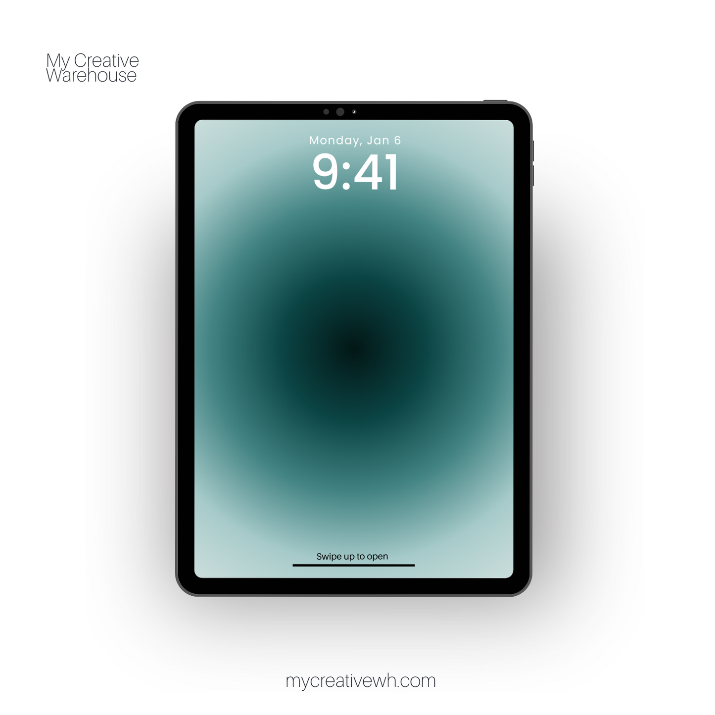 Black Forest and Sage Green Aura iPad Wallpaper