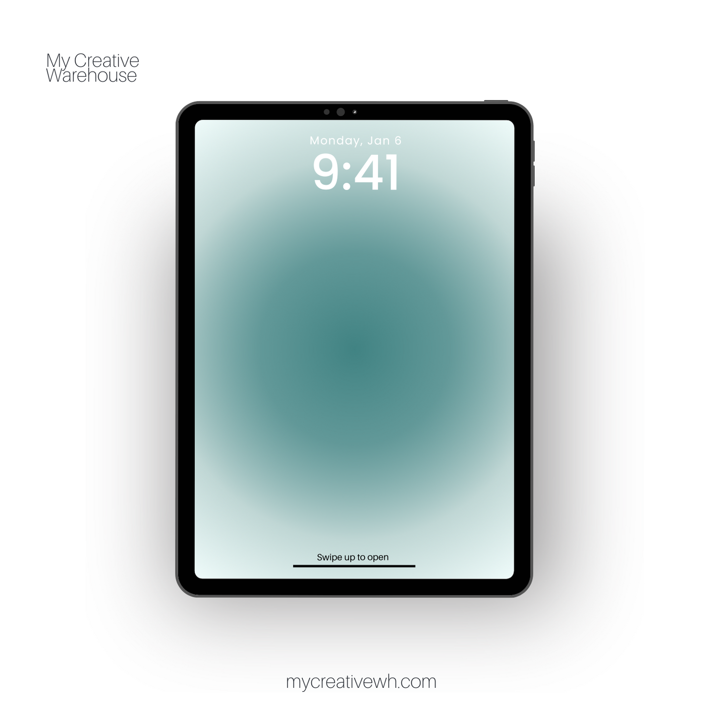 Black Forest and Sage Green Aura iPad Wallpaper