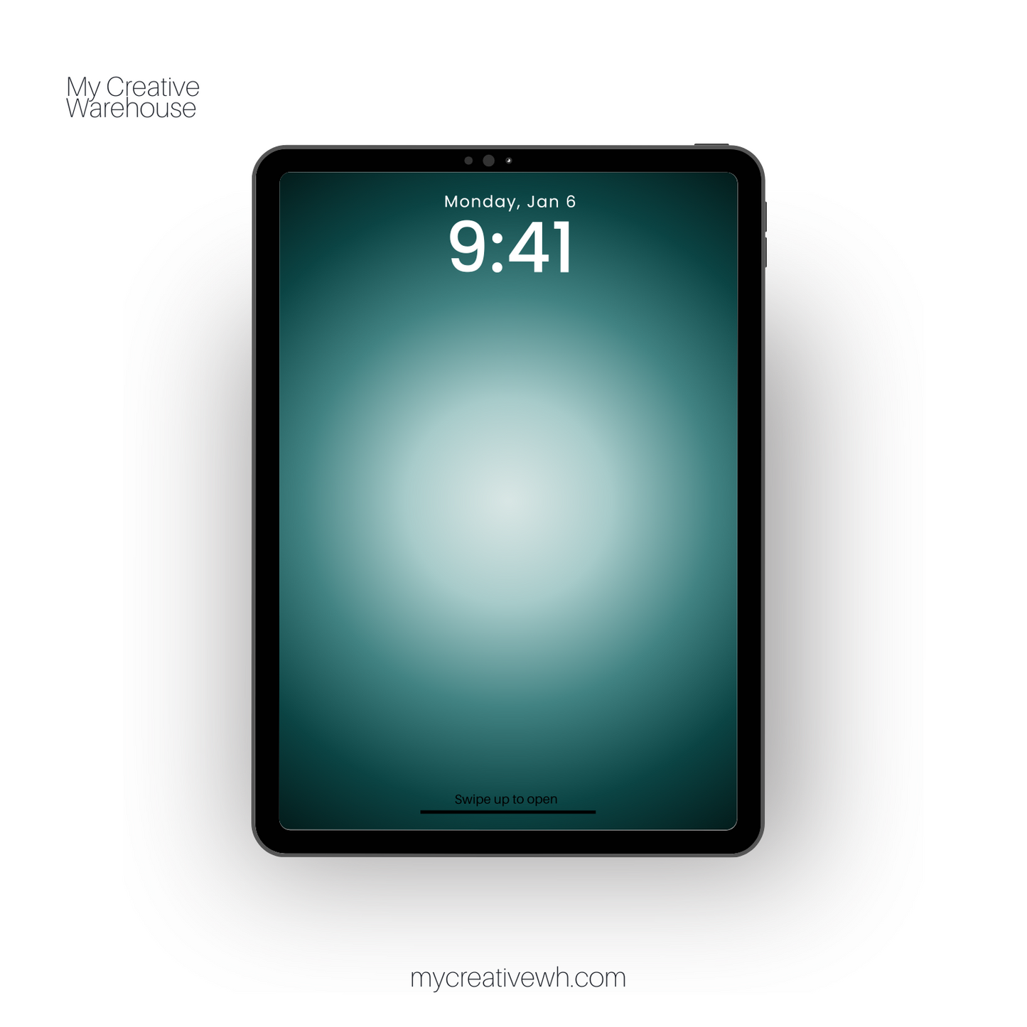 Black Forest and Sage Green Aura iPad Wallpaper