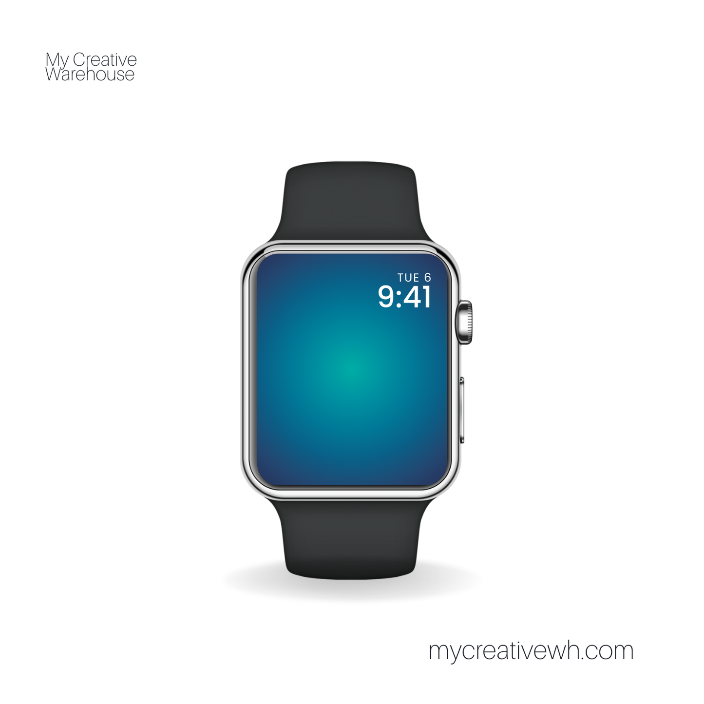 Blueberry Limeade Green and Blue Aura Apple Watch Wallpaper