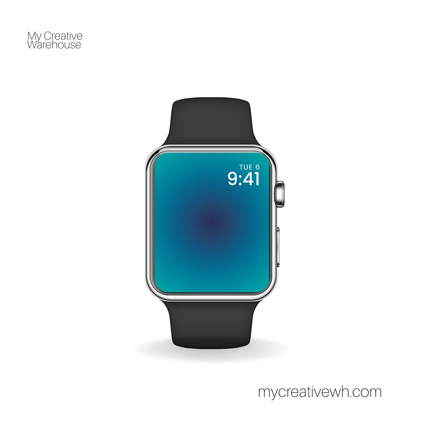 Blueberry Limeade Green and Blue Aura Apple Watch Wallpaper