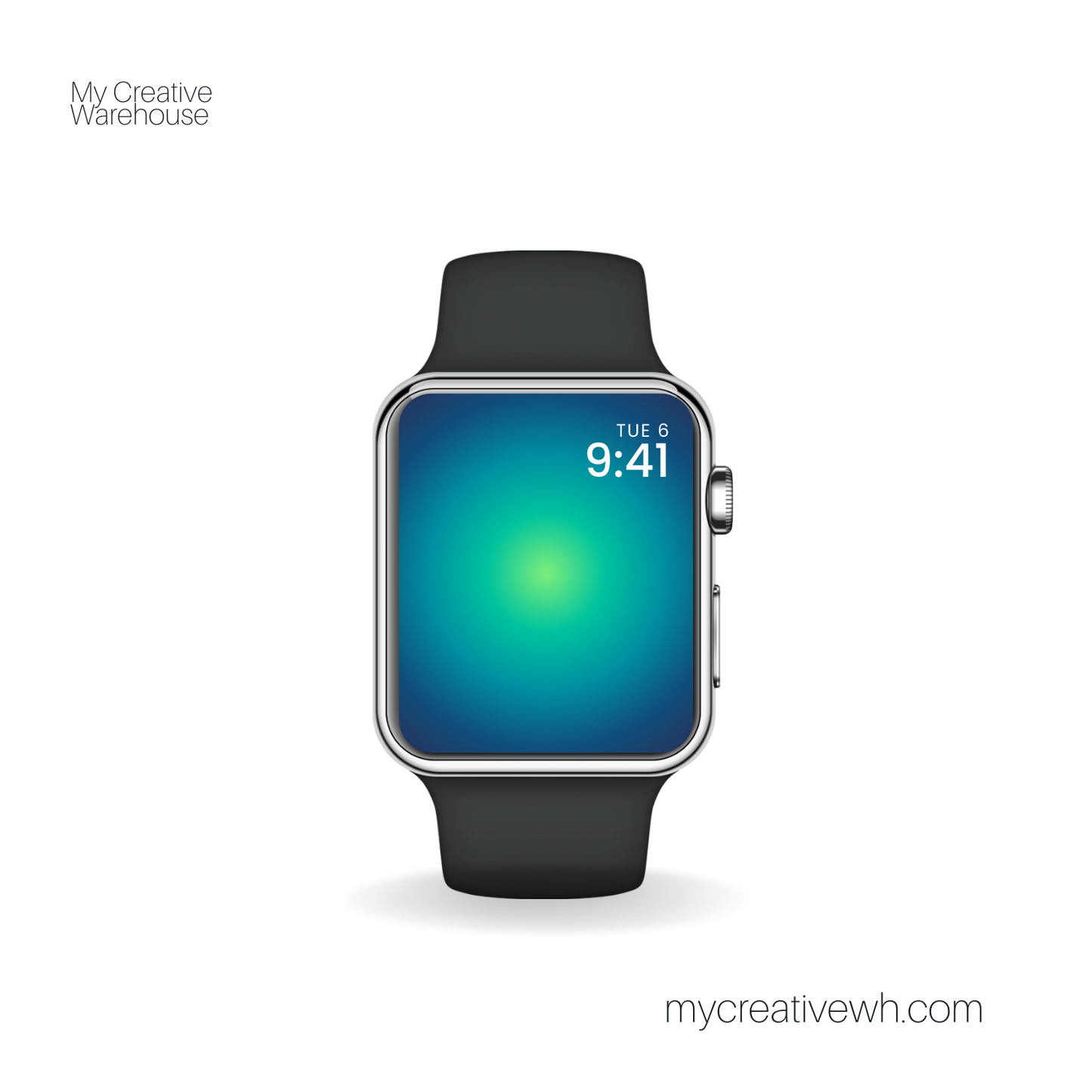 Blueberry Limeade Green and Blue Aura Apple Watch Wallpaper