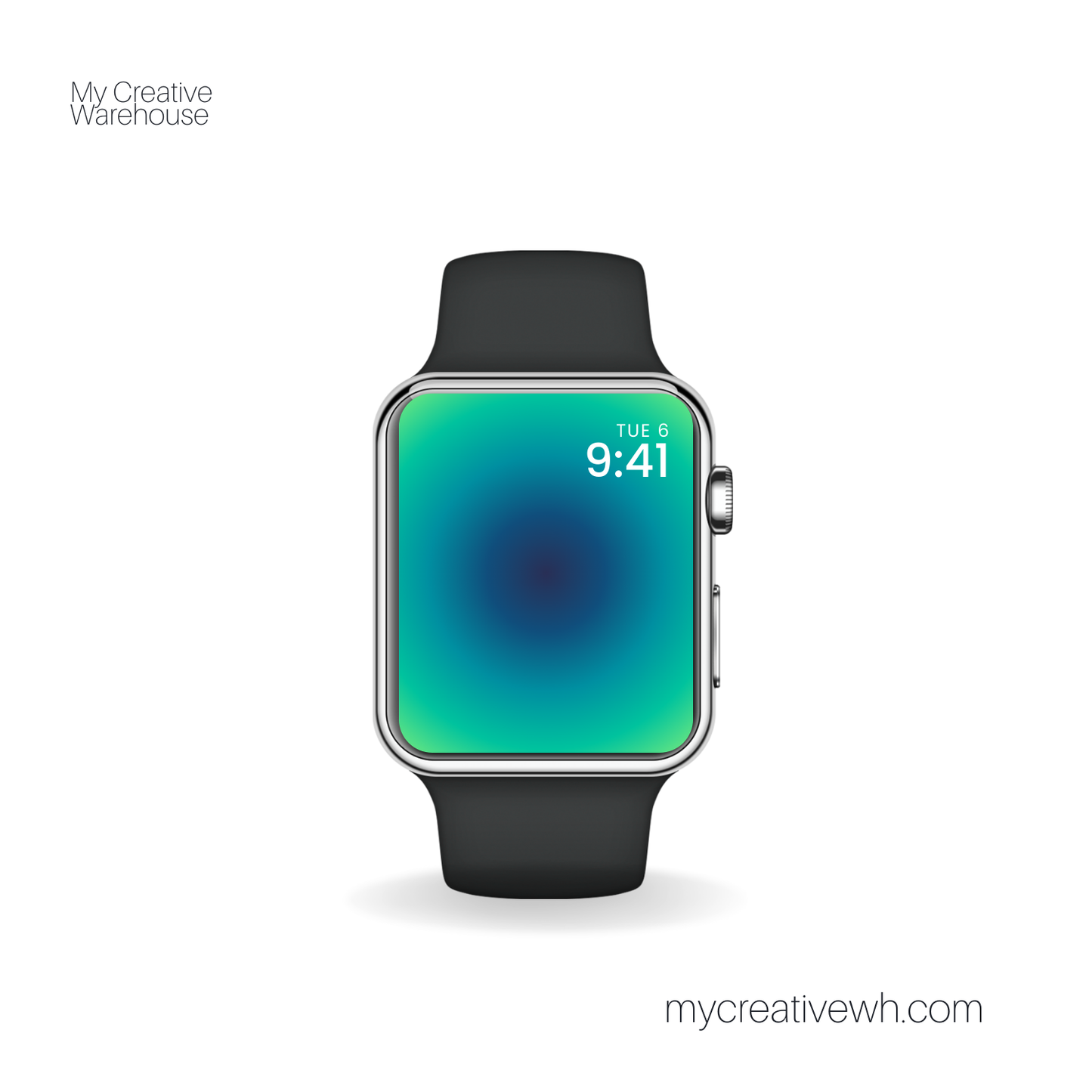 Blueberry Limeade Green and Blue Aura Apple Watch Wallpaper