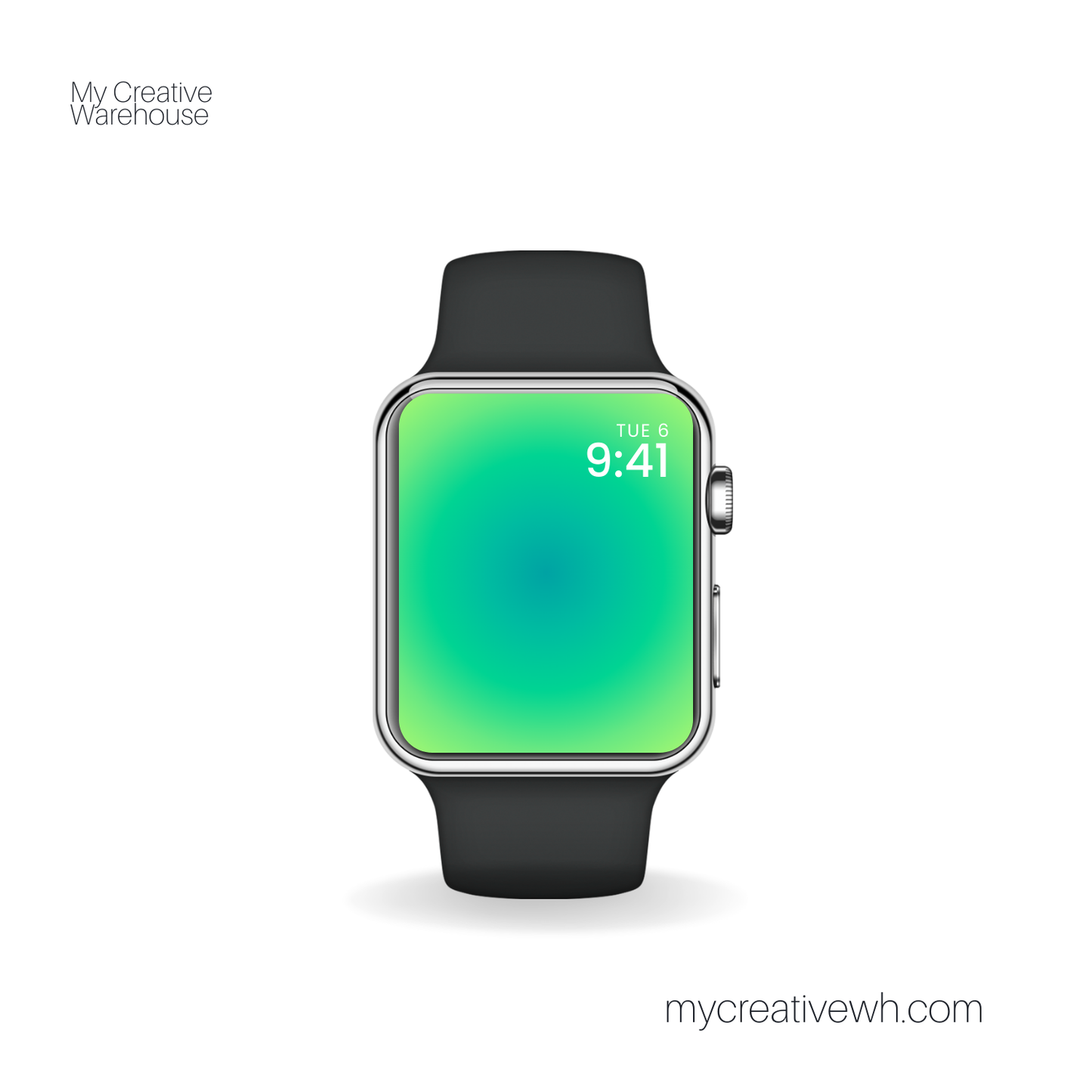 Blueberry Limeade Green and Blue Aura Apple Watch Wallpaper