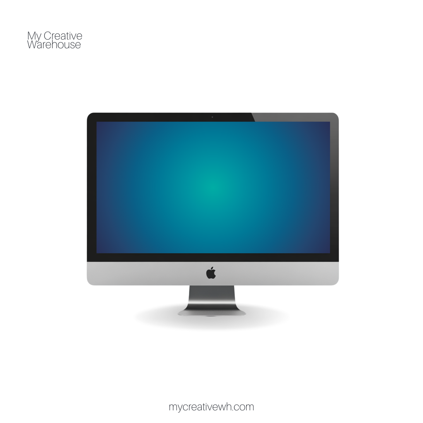 Blueberry Limeade Green and Blue Aura Desktop Wallpaper
