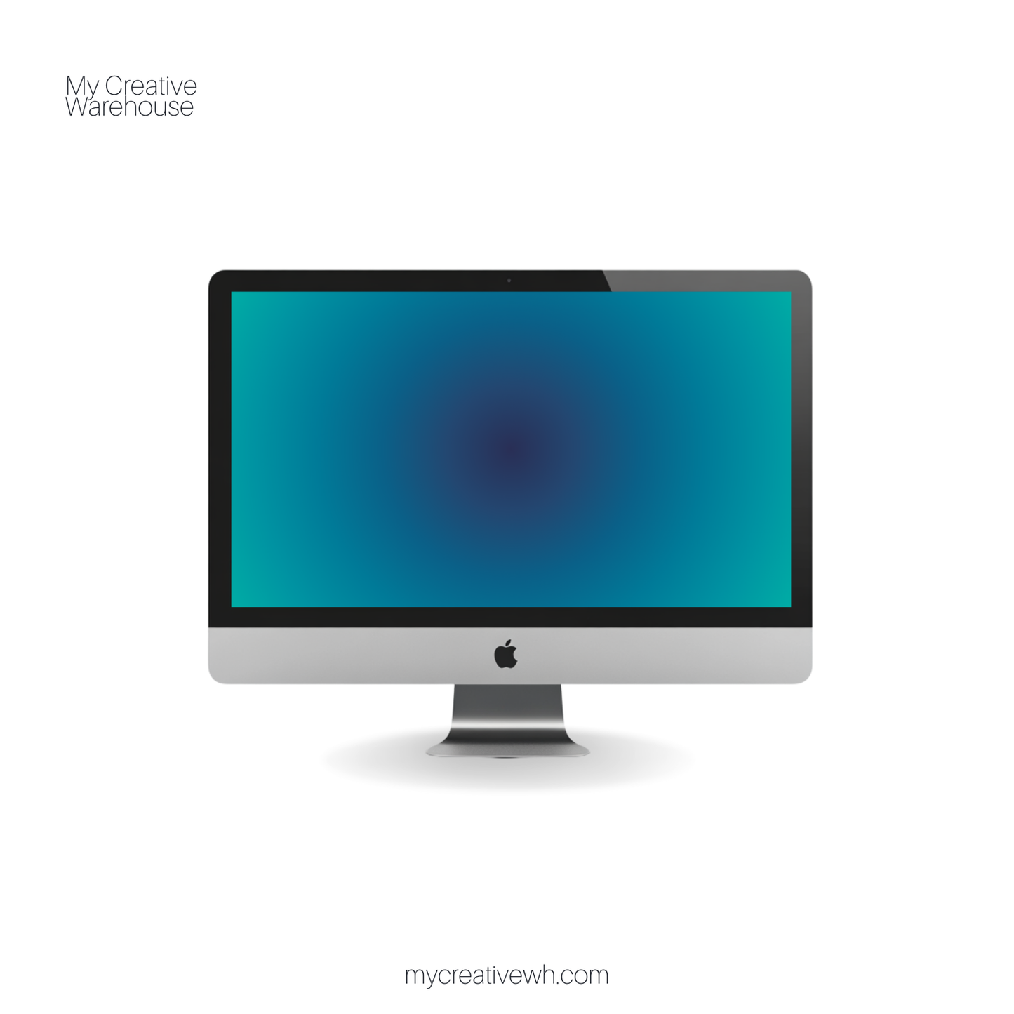 Blueberry Limeade Green and Blue Aura Desktop Wallpaper