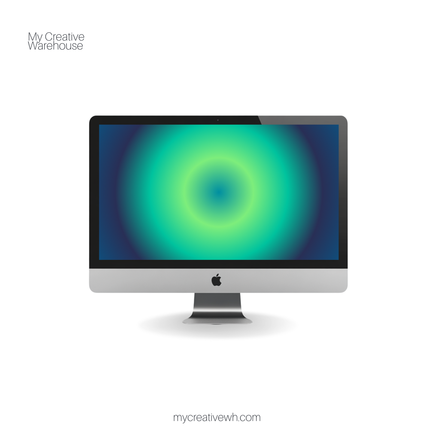 Blueberry Limeade Green and Blue Aura Desktop Wallpaper