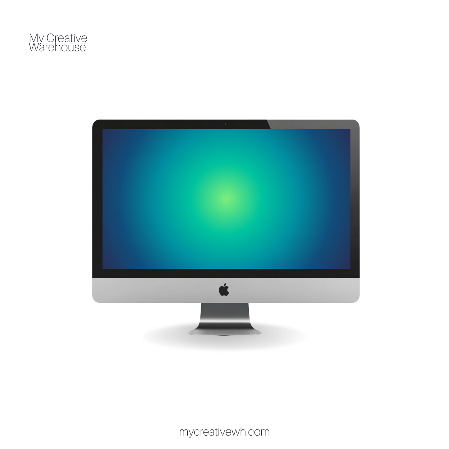 Blueberry Limeade Green and Blue Aura Desktop Wallpaper