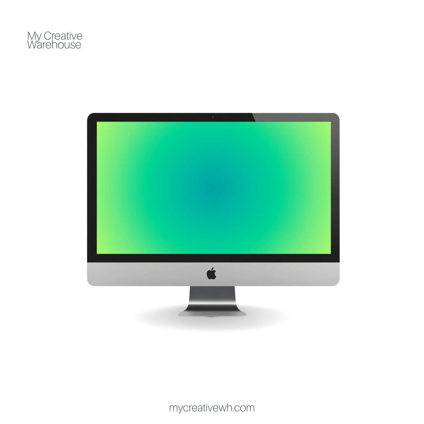 Blueberry Limeade Green and Blue Aura Desktop Wallpaper