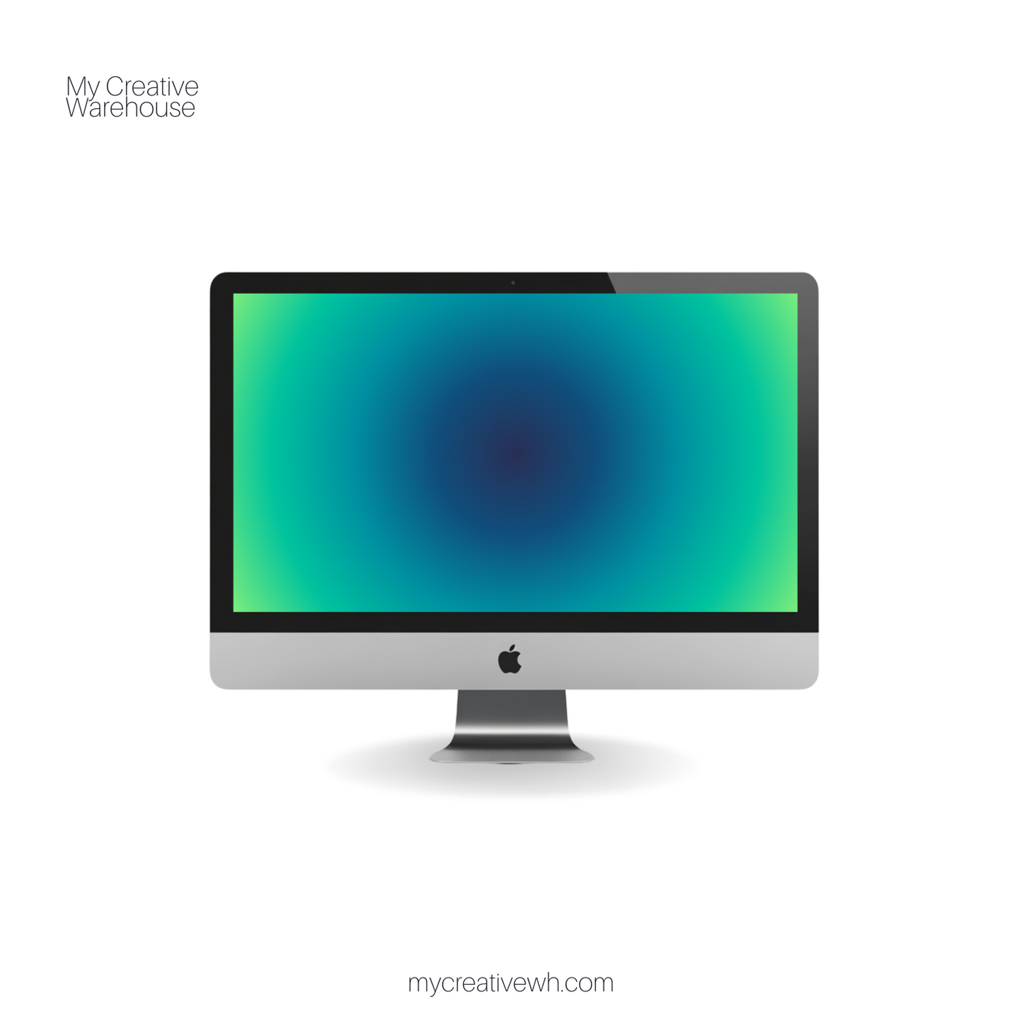 Blueberry Limeade Green and Blue Aura Desktop Wallpaper