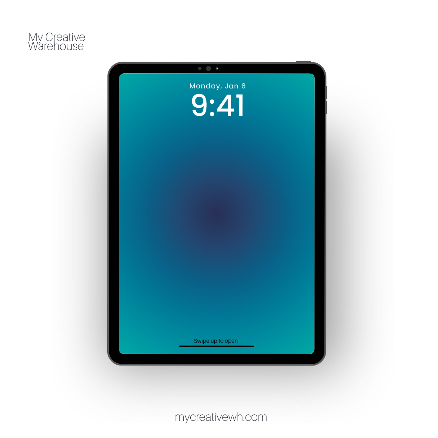 Blueberry Limeade Green and Blue Aura iPad Wallpaper