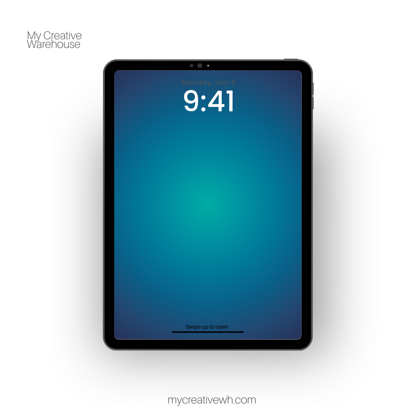 Blueberry Limeade Green and Blue Aura iPad Wallpaper