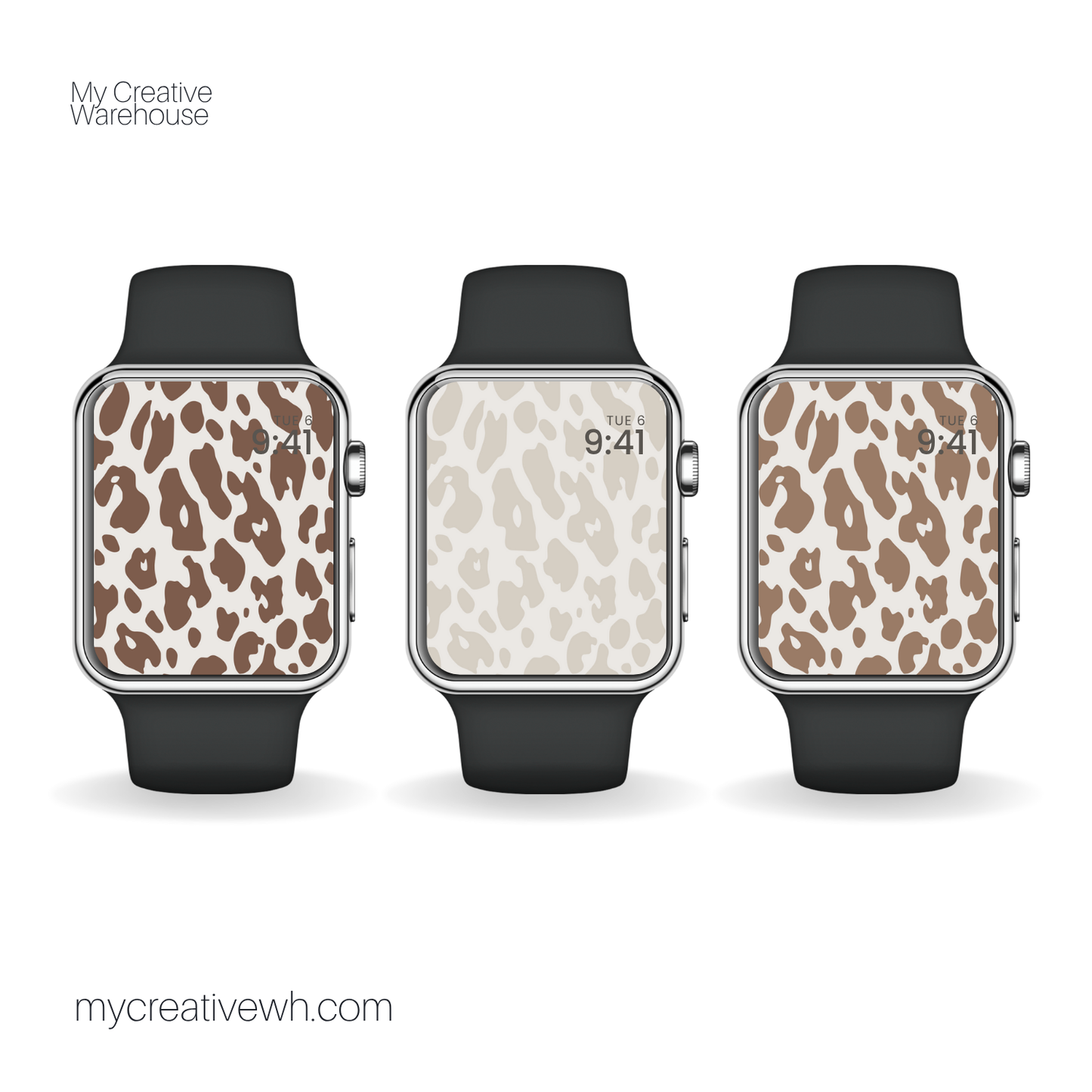 Brown Tone Leopard Print Apple Watch Wallpapers
