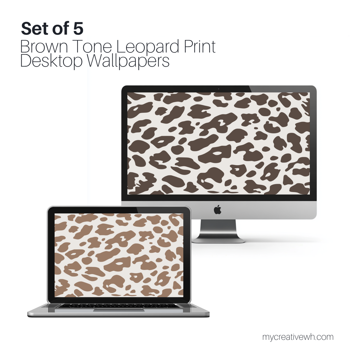 Brown Tone Leopard Print Desktop Wallpapers