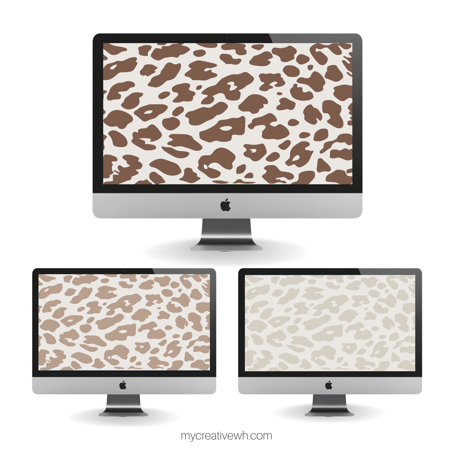 Brown Tone Leopard Print Desktop Wallpapers
