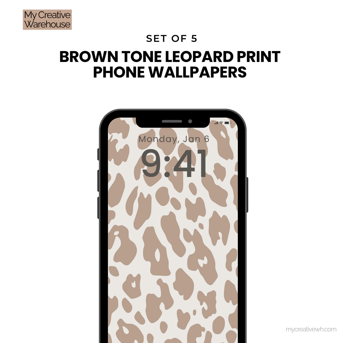 Brown Tone Leopard Print Phone Wallpapers