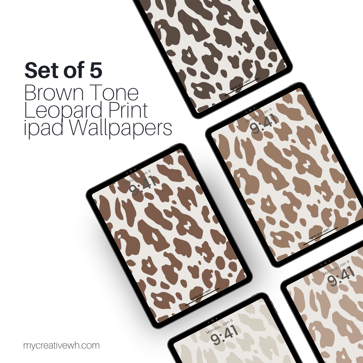 Brown Tone Leopard Print iPad Wallpapers