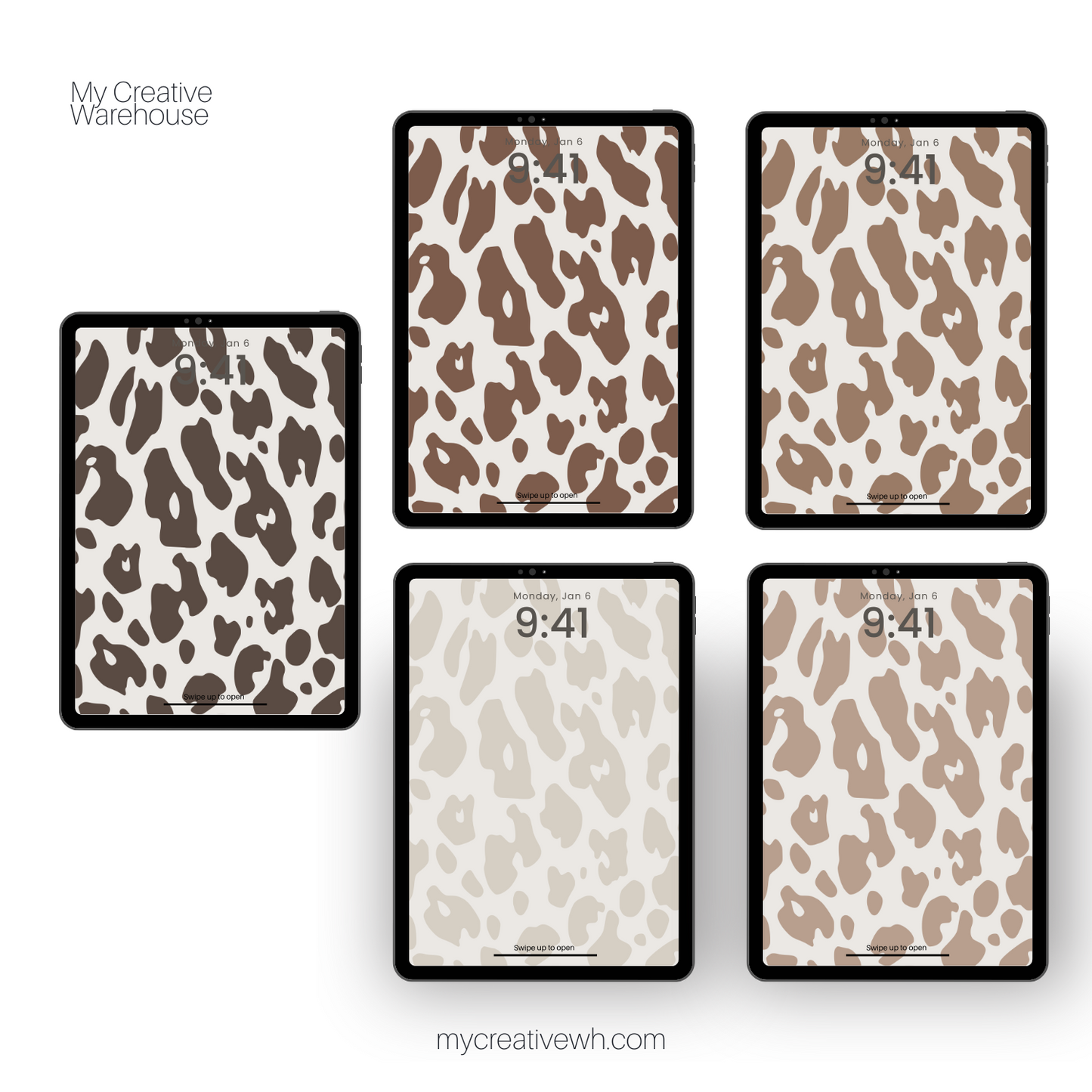 Brown Tone Leopard Print iPad Wallpapers