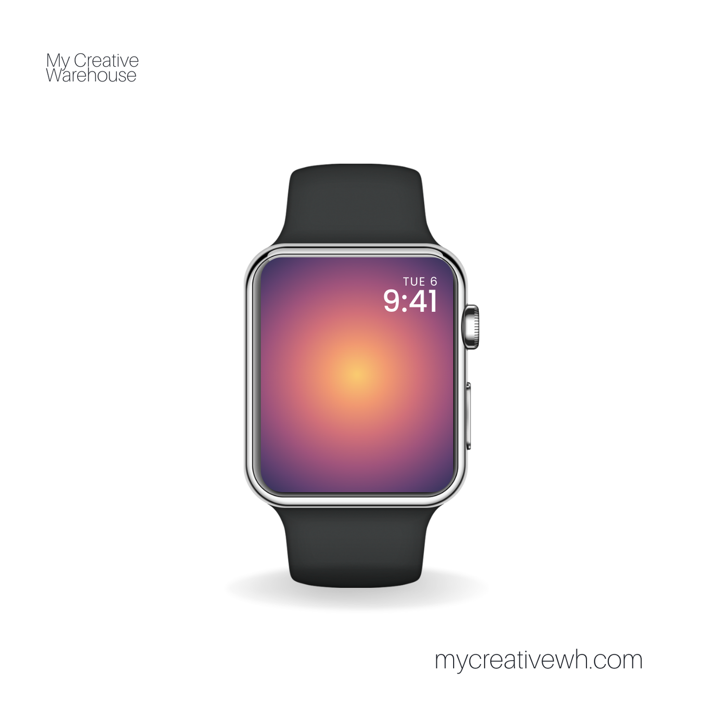 Burnt Plum Purple and Peach Aura Apple Watch Wallpaper