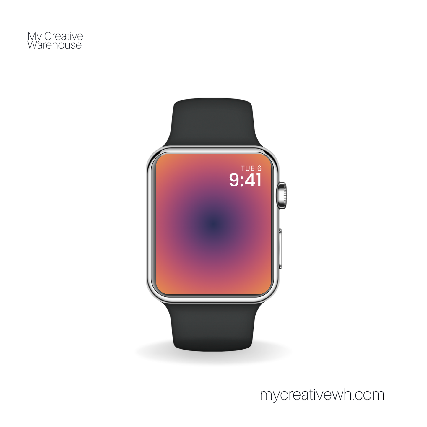 Burnt Plum Purple and Peach Aura Apple Watch Wallpaper