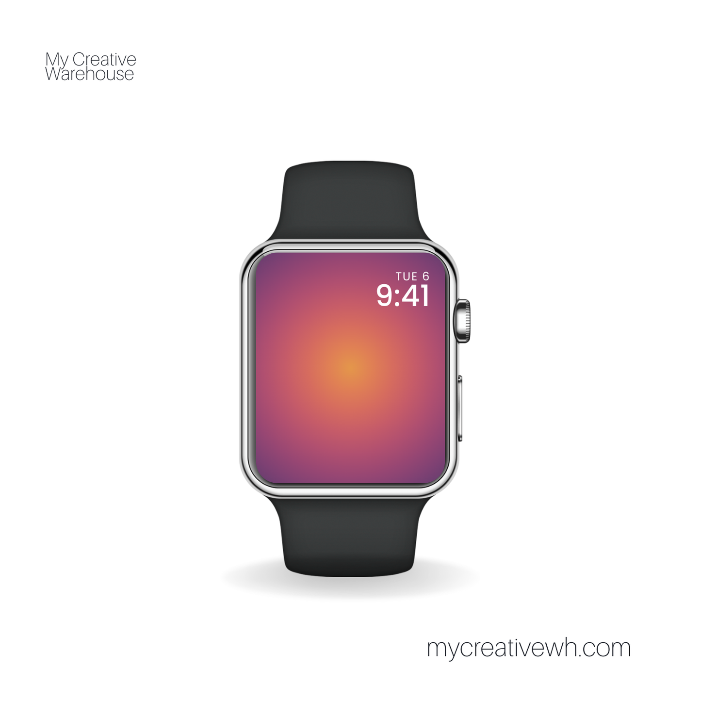 Burnt Plum Purple and Peach Aura Apple Watch Wallpaper