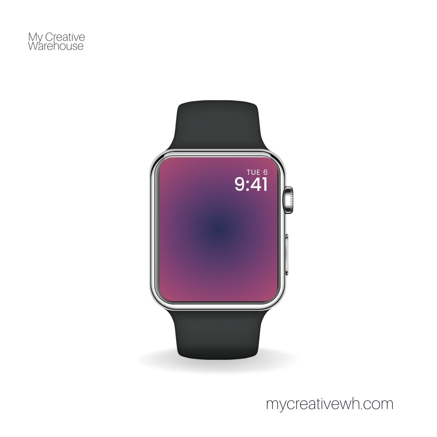 Burnt Plum Purple and Peach Aura Apple Watch Wallpaper