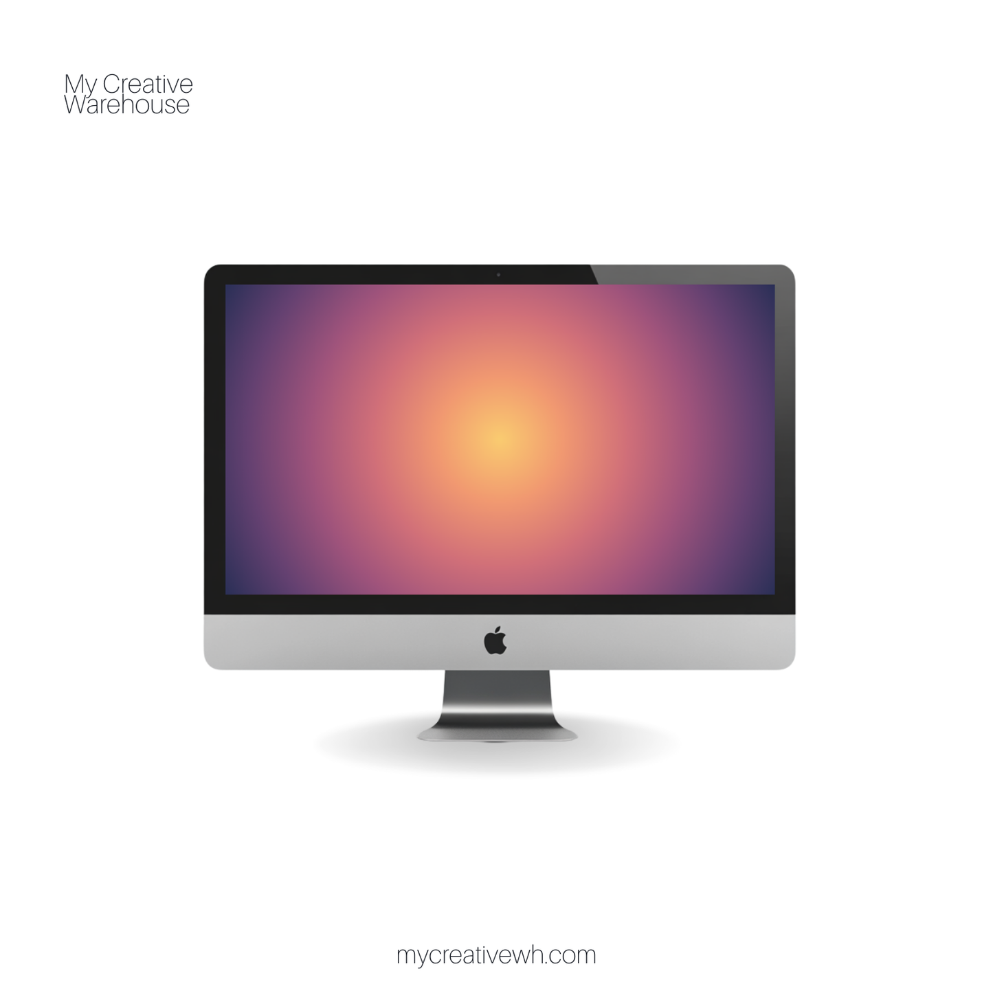 Burnt Plum Purple and Peach Aura Desktop Wallpaper