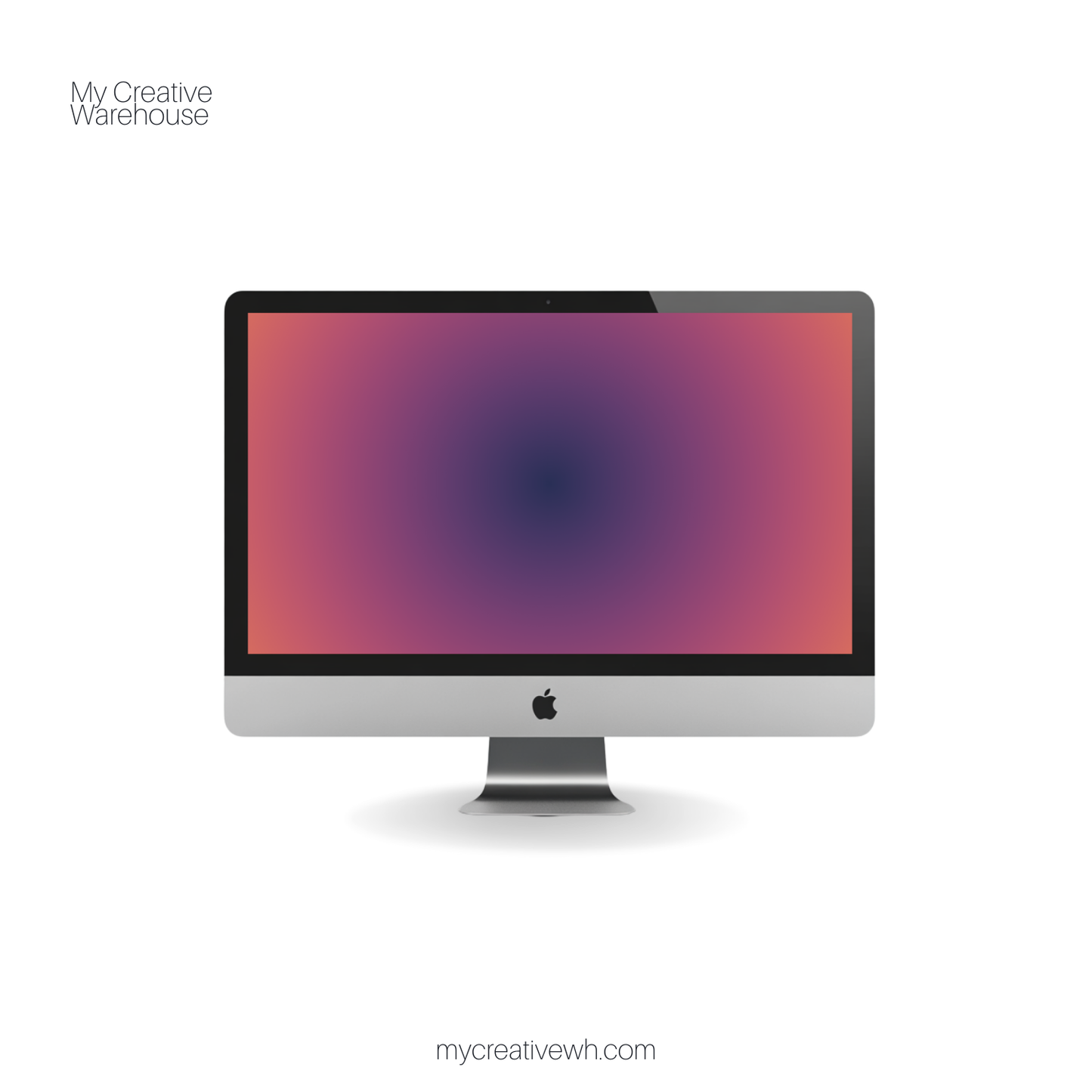 Burnt Plum Purple and Peach Aura Desktop Wallpaper