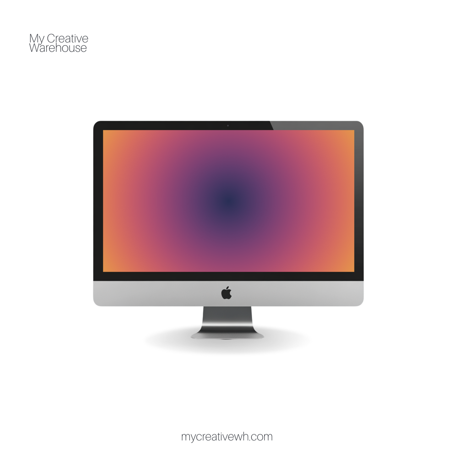 Burnt Plum Purple and Peach Aura Desktop Wallpaper