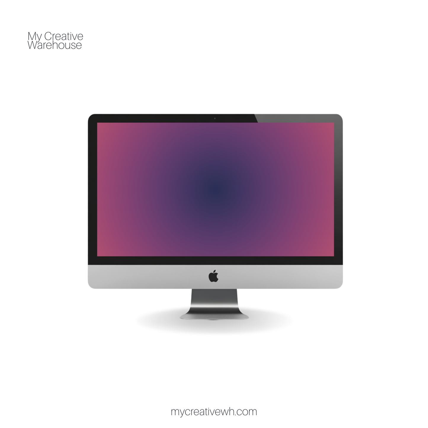 Burnt Plum Purple and Peach Aura Desktop Wallpaper
