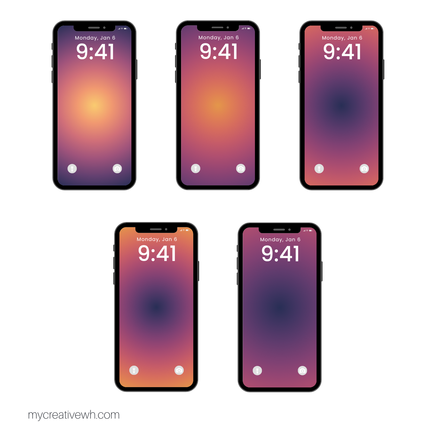 Burnt Plum Purple and Peach Aura Phone Wallpaper