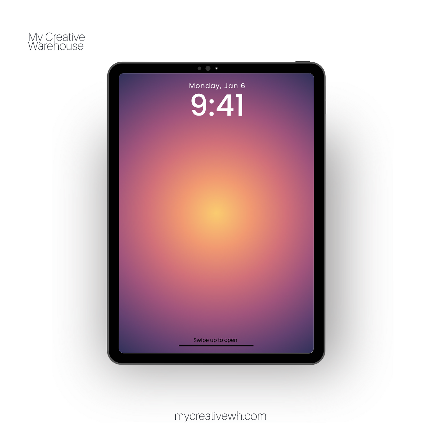 Burnt Plum Purple and Peach Aura iPad Wallpaper