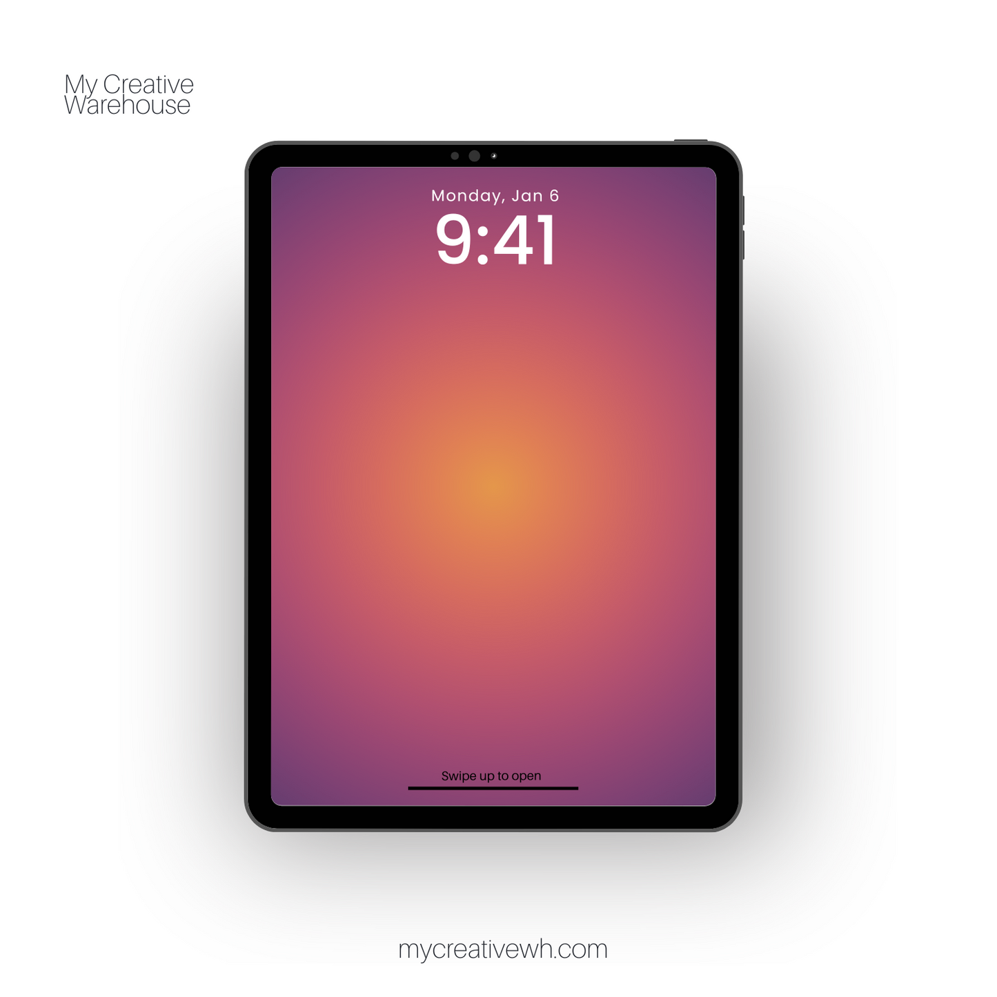 Burnt Plum Purple and Peach Aura iPad Wallpaper