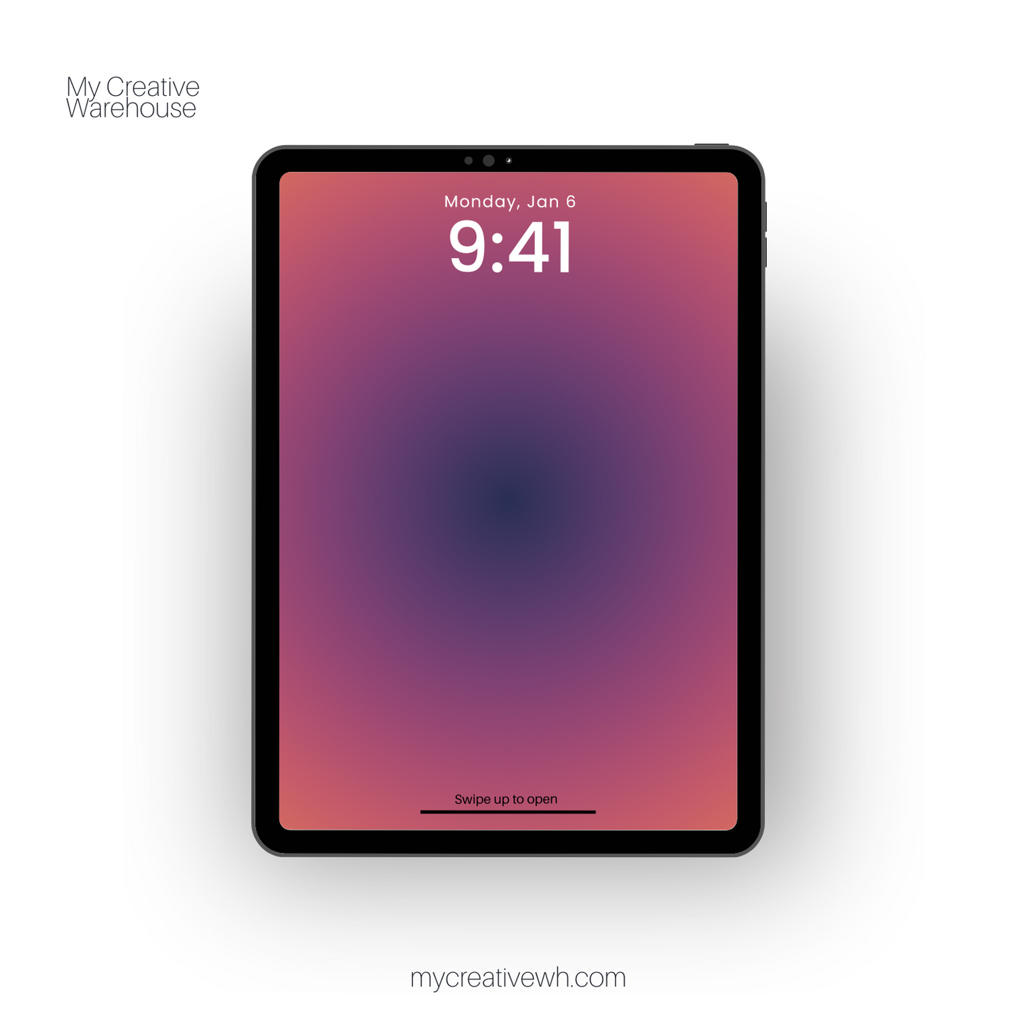 Burnt Plum Purple and Peach Aura iPad Wallpaper