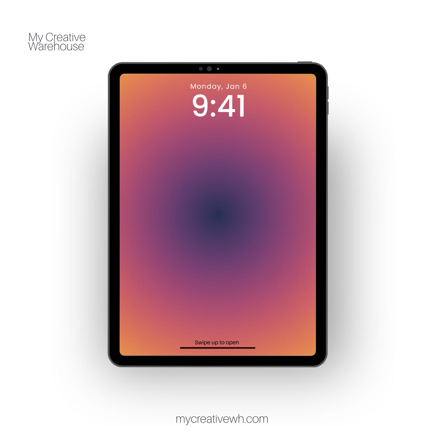 Burnt Plum Purple and Peach Aura iPad Wallpaper