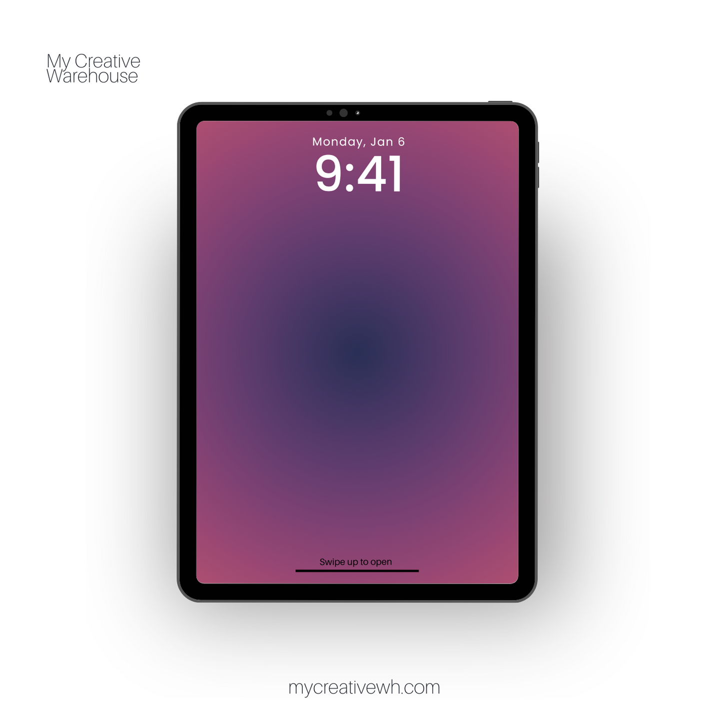 Burnt Plum Purple and Peach Aura iPad Wallpaper