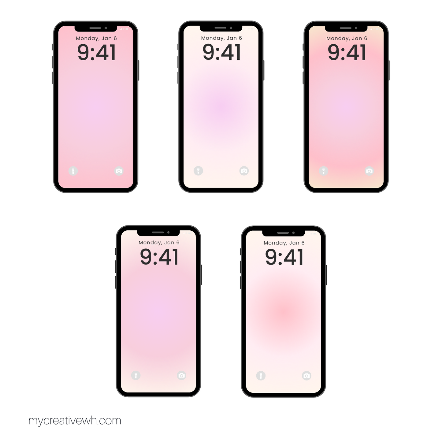 Coral Pink Summer Aura Gradient Phone Wallpaper