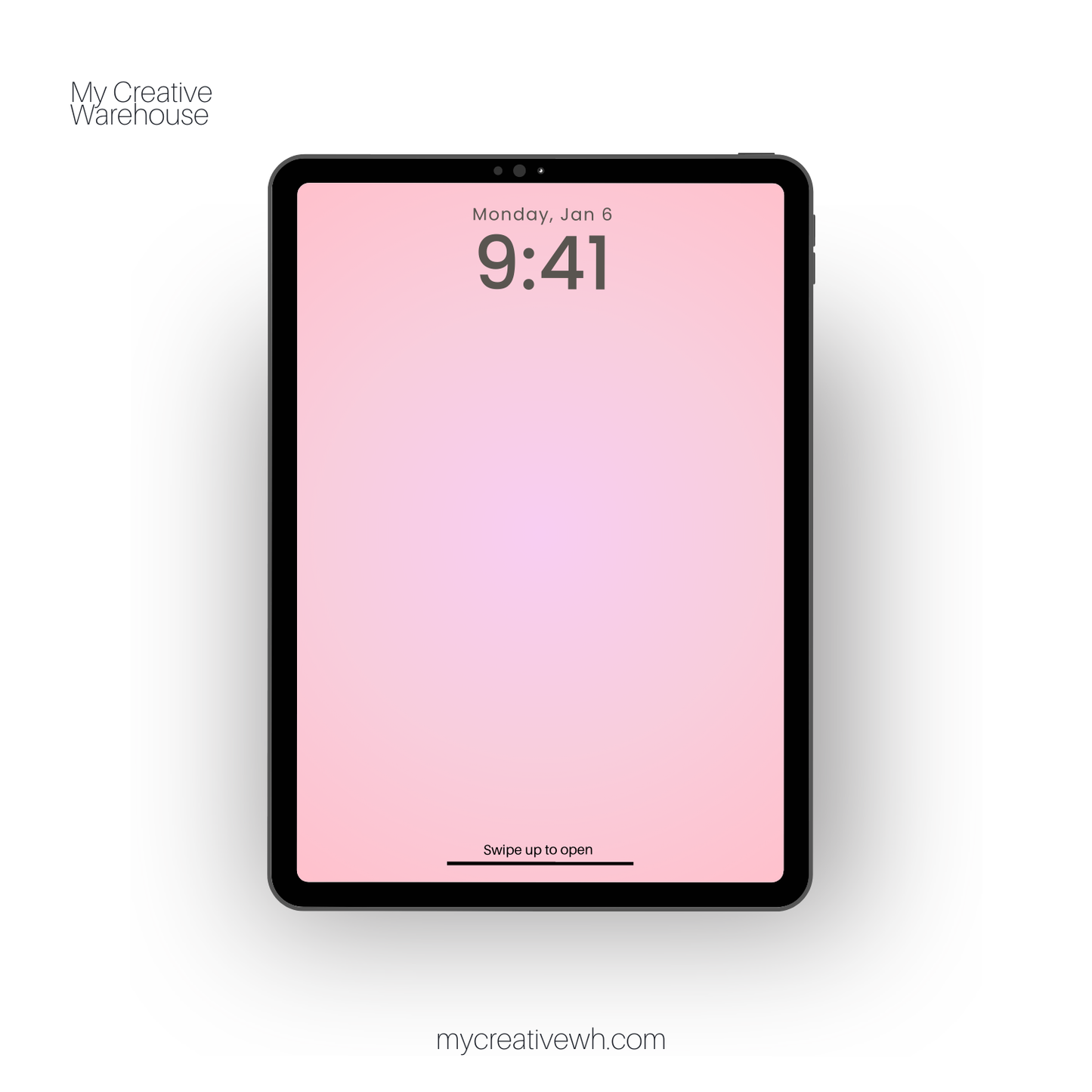 Coral Pink Summer Aura Gradient iPad Wallpaper