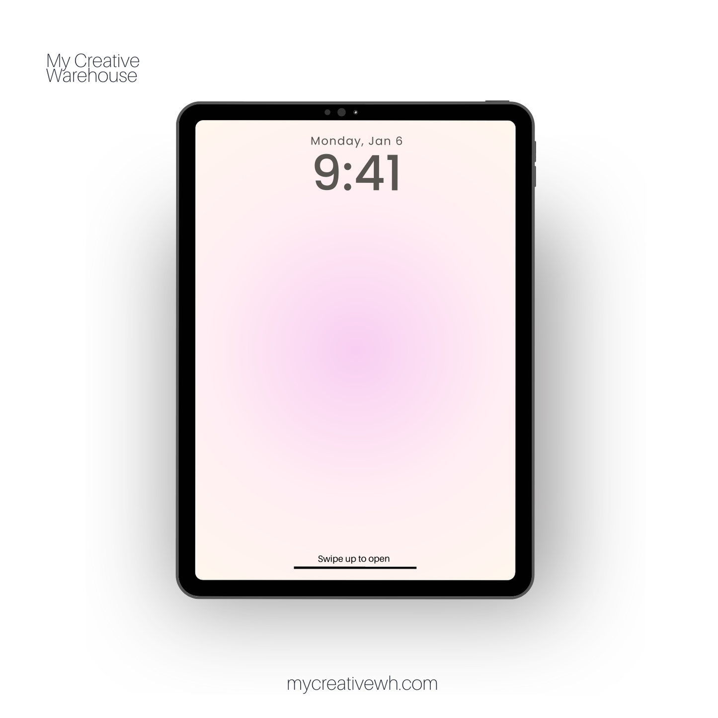 Coral Pink Summer Aura Gradient iPad Wallpaper