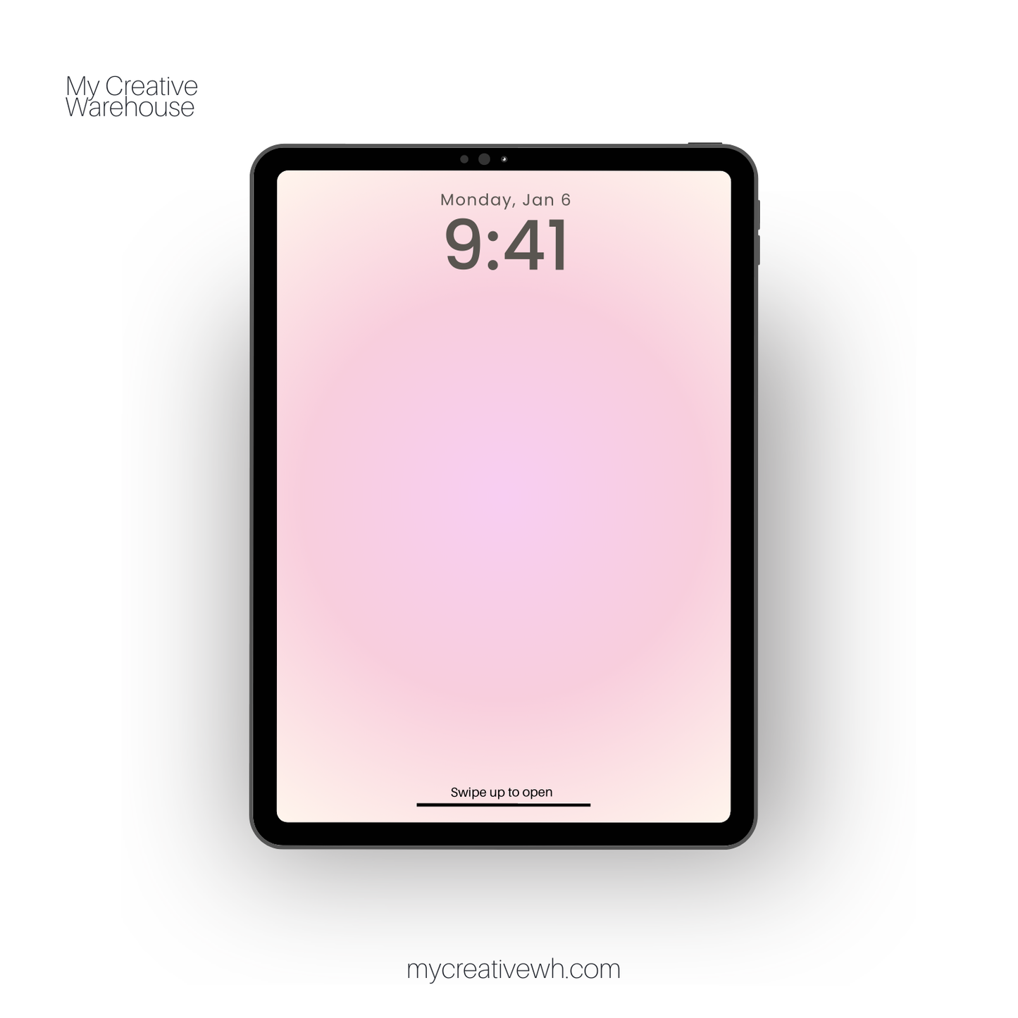 Coral Pink Summer Aura Gradient iPad Wallpaper