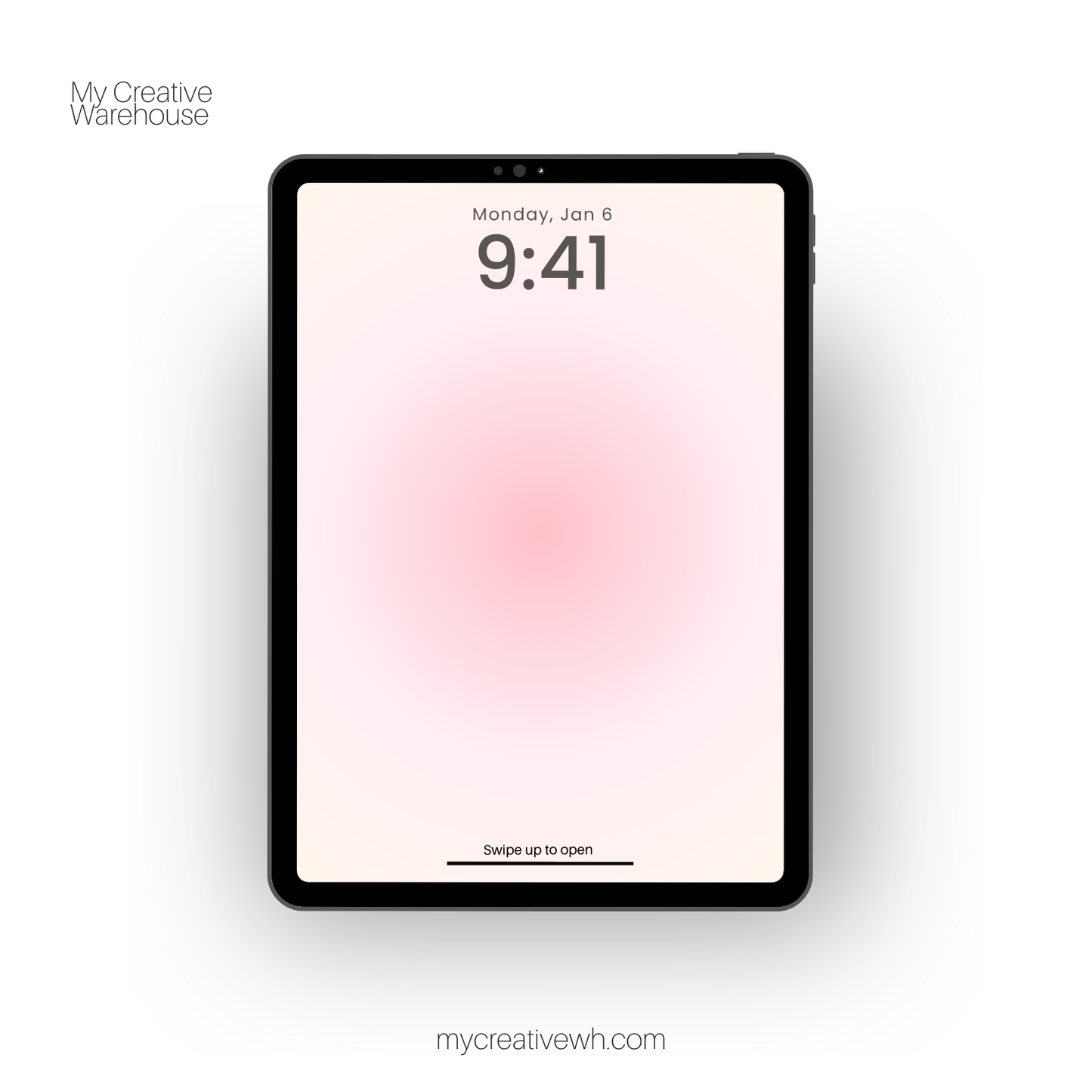 Coral Pink Summer Aura Gradient iPad Wallpaper