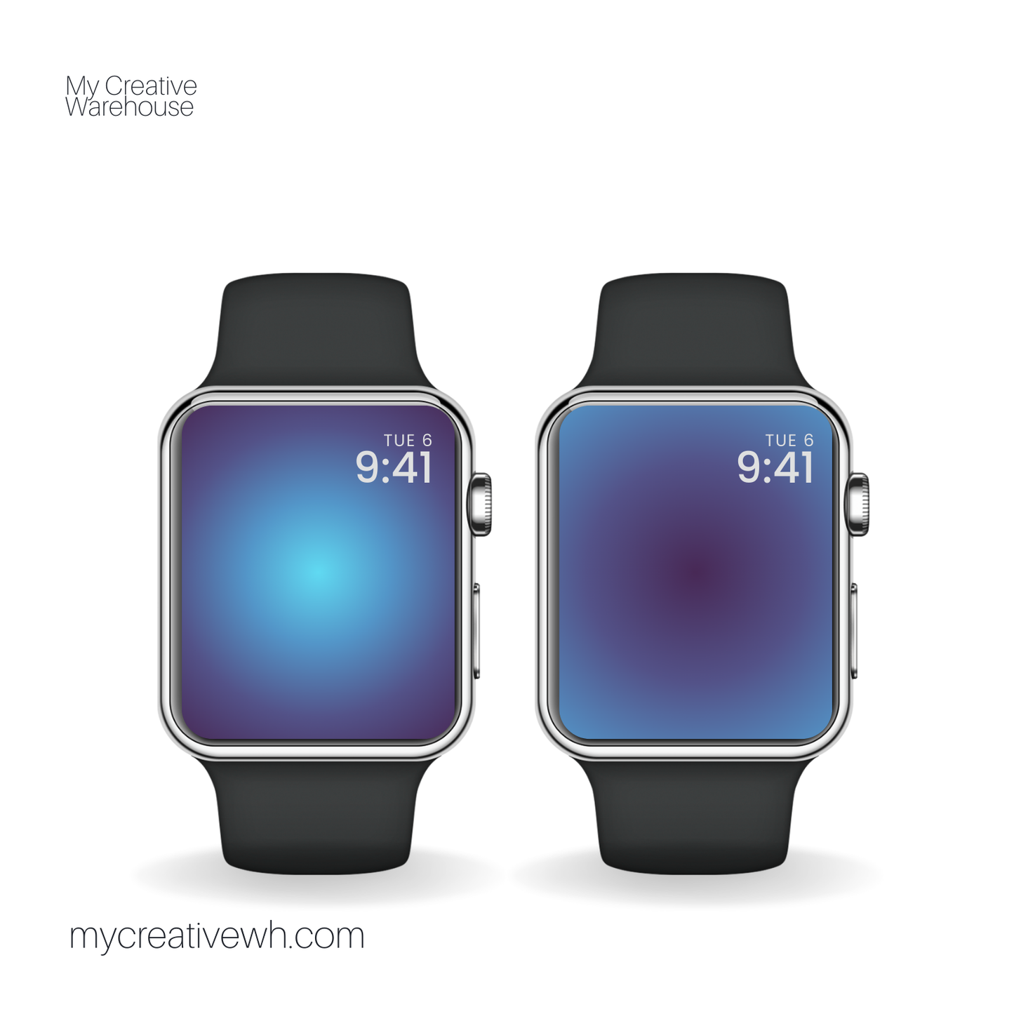 Deep Ocean Hue Blue Green Aura Apple Watch Wallpaper