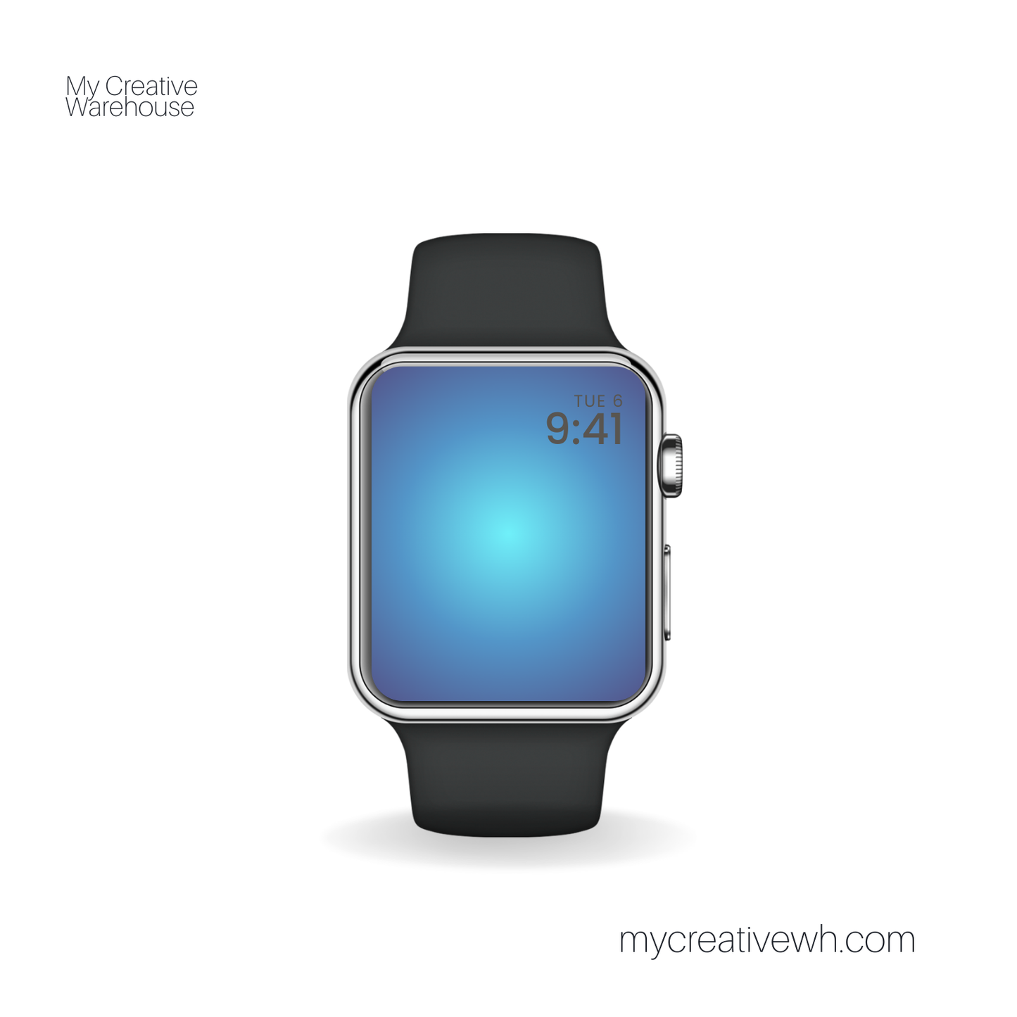 Deep Ocean Hue Blue Green Aura Apple Watch Wallpaper