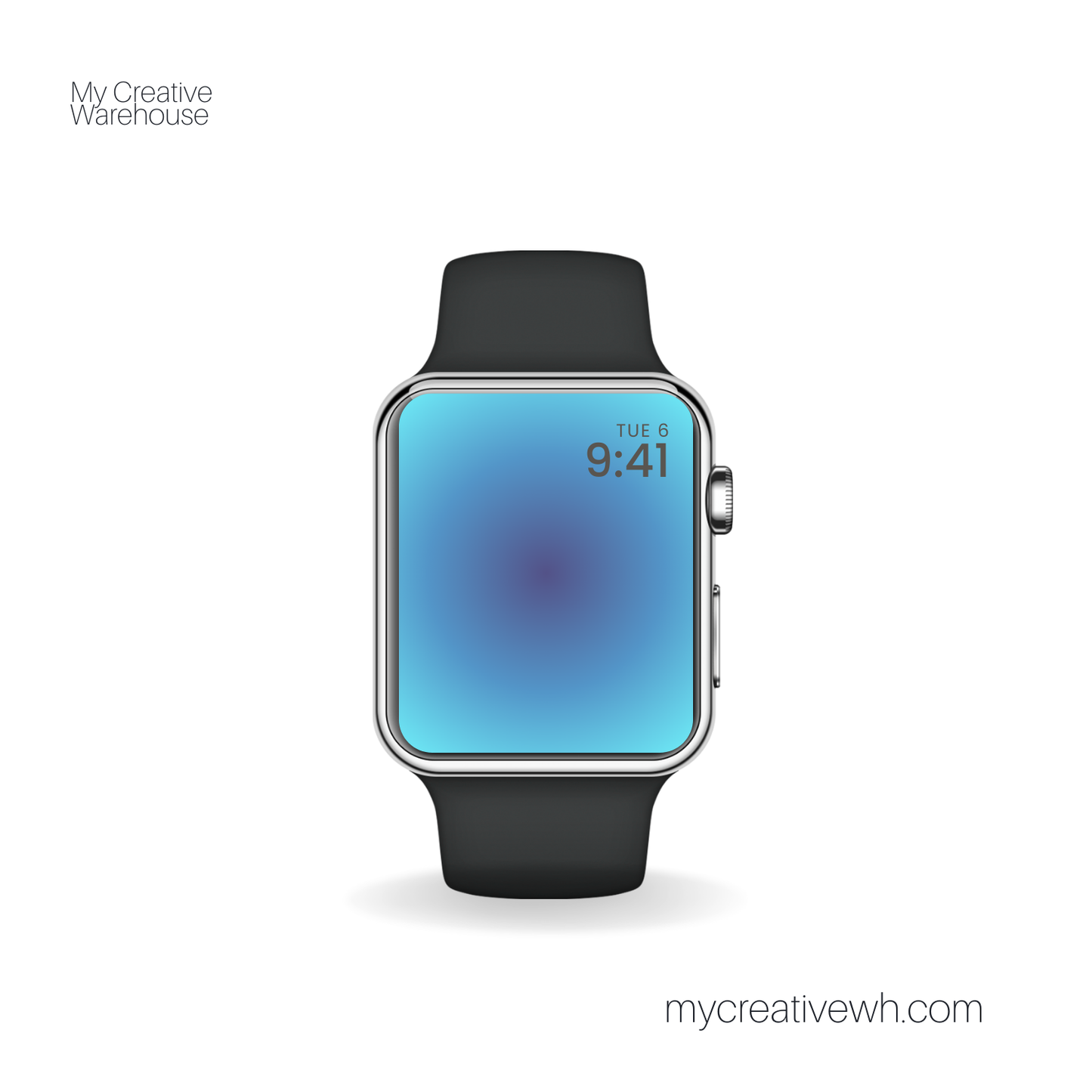 Deep Ocean Hue Blue Green Aura Apple Watch Wallpaper