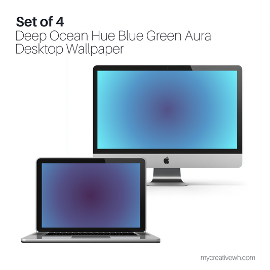 Deep Ocean Hue Blue Green Aura Desktop Wallpaper