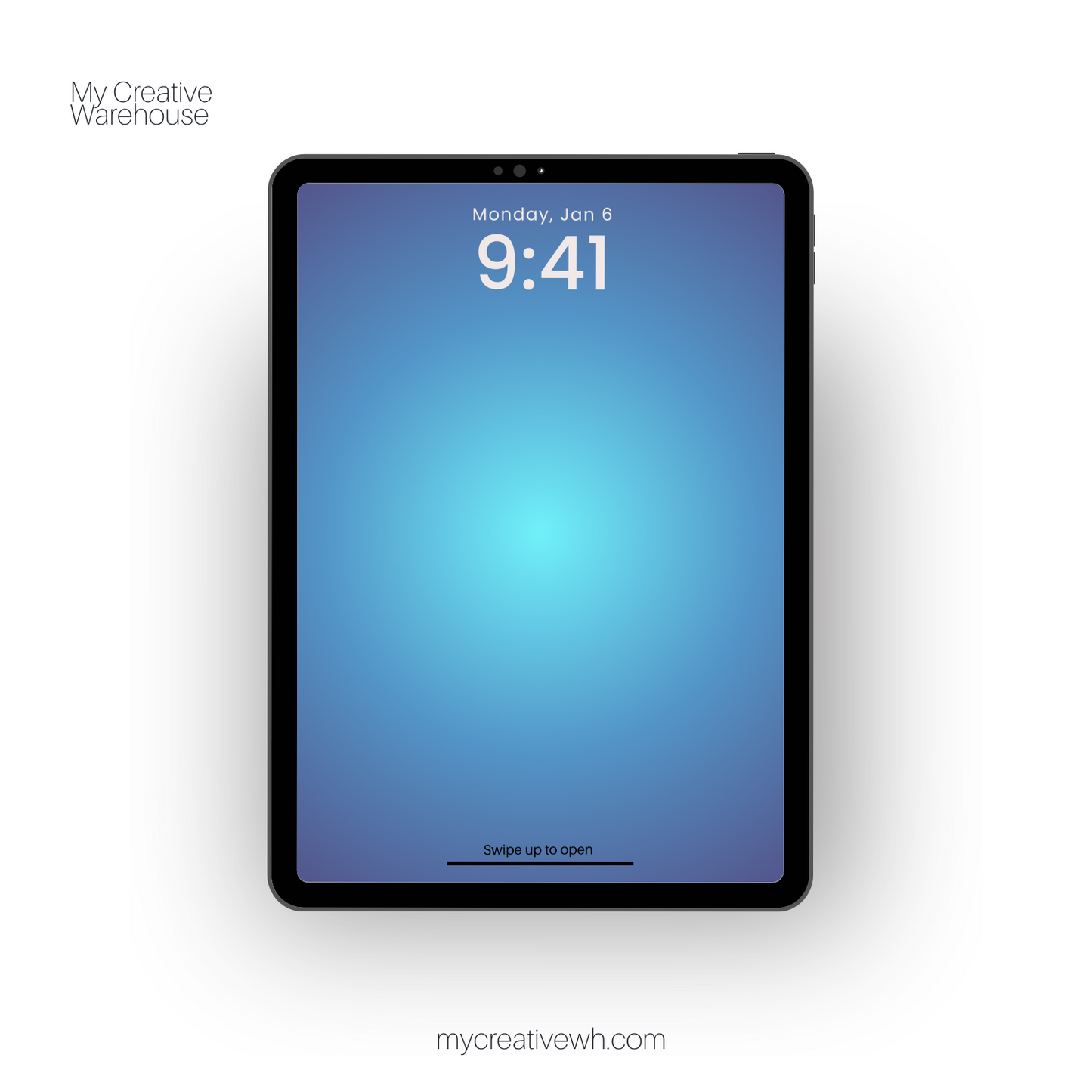 Deep Ocean Hue Blue Green Aura iPad Wallpaper